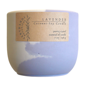 LAVENDER - CLEAR QUARTZ - ESSENTIAL OIL CANDLE