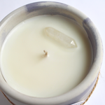 Load image into Gallery viewer, LAVENDER - CLEAR QUARTZ - ESSENTIAL OIL CANDLE
